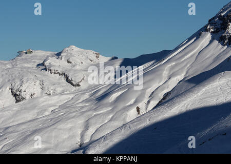 Vorarlberg, Österreich - 07 Dezember, 2017: Arlberg Skigebiet Stockfoto