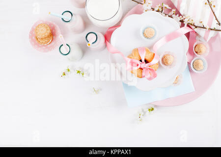 Feder Baby in Rosa Stockfoto