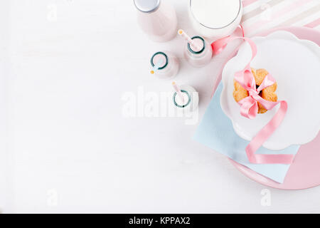 Cookies und Strawberry shake Stockfoto