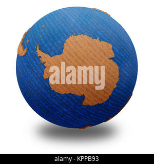 Antarktis auf Holz Erde Stockfoto