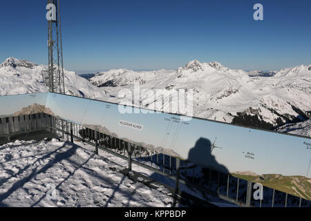 Vorarlberg, Österreich - 07 Dezember, 2017: Arlberg Skigebiet Stockfoto
