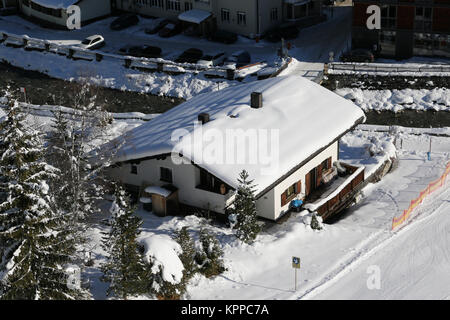 Vorarlberg, Österreich - 07 Dezember, 2017: Arlberg Skigebiet Stockfoto