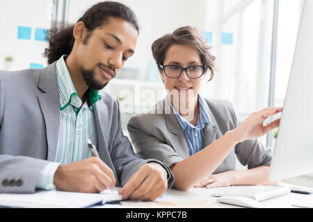 Teamwork von Ökonomen Stockfoto