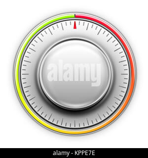 Thermostat auf dem weißen Hintergrund. 2D-Grafiken. Computer Nachfolger Stockfoto