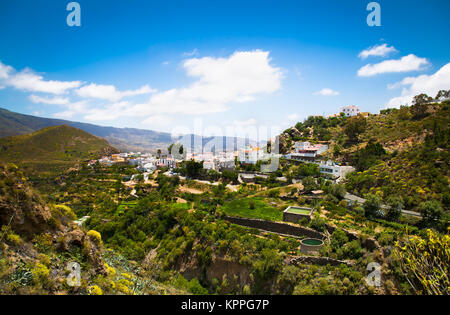 Panoramablick auf San Bartolome de Tirajana auf Gran Canaria, Spanien. Stockfoto