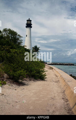 Cape Florida Lighthouse in Bill Baggs Florida Park, Key Biscayne, Florida Stockfoto