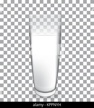 Abstrakte Milch Glas auf transparentem Hintergrund Vektor Illustrati Stock Vektor