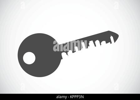 Silhouette Schlüsselsymbol. Vector Illustration Stock Vektor
