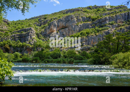 Cascades Roski Slap, Nationalpark Krka, Kroatien Stockfoto