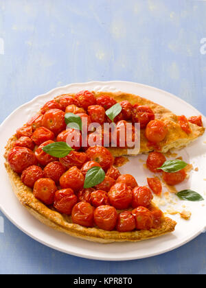 Rustikale Cherry Tomaten Tarte Tatin Stockfoto