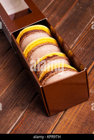 Makronen Kuchen in Feld Stockfoto