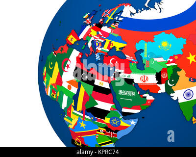 Politische EMEA-Karte Stockfoto
