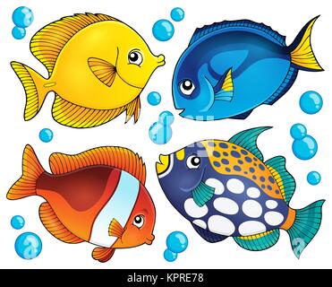 Coral Reef Fish theme Sammlung 2. Stockfoto