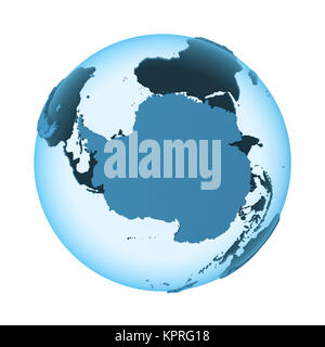 Antarktis auf durchsichtige Masse Stockfoto