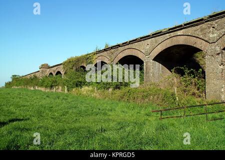 Alte Eisenbahnbrücke wesel Stockfoto