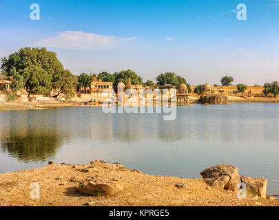 Gadi Sagar (gadisar), Jaisalmer, Rajasthan, Indien, Asien Stockfoto