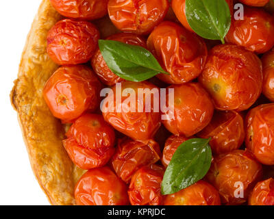 Rustikale Cherry Tomaten Tarte Tatin Stockfoto