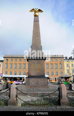 alexander-Kolumne in helsinki, finnland Stockfoto