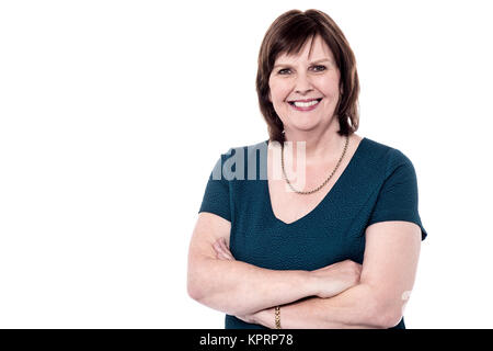 Porträt einer älteren Frau lächelnd Stockfoto