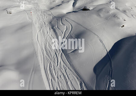 Vorarlberg, Österreich - 07 Dezember, 2017: Arlberg Skigebiet Stockfoto