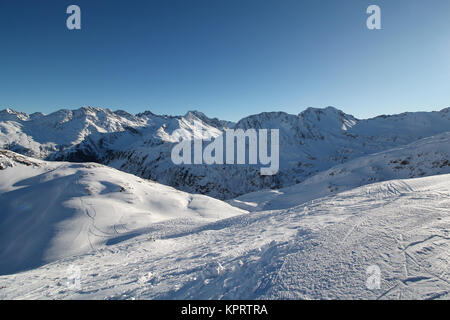 Vorarlberg, Österreich - 07 Dezember, 2017: Arlberg Skigebiet Stockfoto