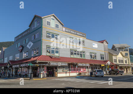 Ketchikan Mining Co auf die Front Street in Ketchikan, Alaska, USA Stockfoto