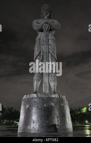 Sentinel der Freiheit oder Lapu-Lapu Monument in Rizal Park-Liwasang Rizal ist eine Statue des ersten nationalen Helden, der wie der erste gebürtige zu r angesehen wird. Stockfoto