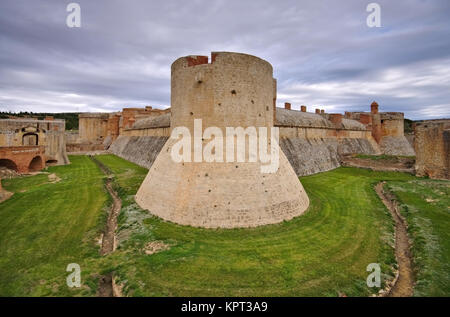 Festung von Salses in Südfrankreich - alte Fort de Salses in Südfrankreich Stockfoto