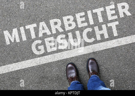 Mitarbeiter gesucht Jobs Job Arbeit Arbeitsstelle Jobsuche Arbeitssuche Business Konzept Stockfoto