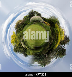 Planet der schöne Frühling Garten Design Stockfoto