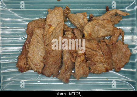 Stir Fry Schweinefleisch mit Pfeffer Stockfoto