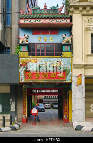 Blick auf die Sünde Sze Si Ya Tempel ein taoistischer Tempel in Kuala Lumpur, Malaysia. Stockfoto