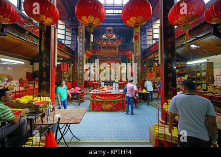 Blick auf die Sünde Sze Si Ya Tempel ein taoistischer Tempel in Kuala Lumpur, Malaysia. Stockfoto