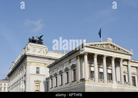 Â Parlament Wien, Parlament, Parlament, Wien, dr.-karl-Renner-Ring, Ring Road, griechisch-römischen, der Sitz der Regierung Stockfoto