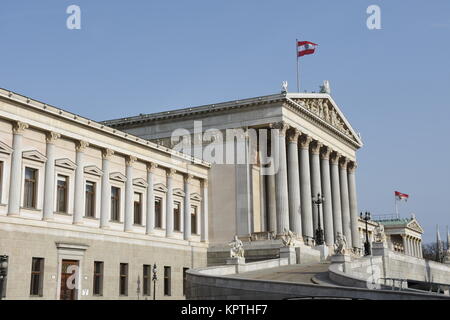 Â Parlament Wien, Parlament, Parlament, Wien, dr.-karl-Renner-Ring, Ring Road, griechisch-römischen, der Sitz der Regierung Stockfoto