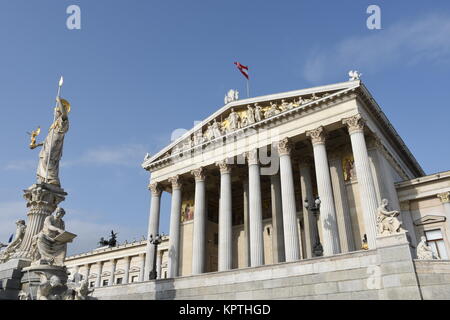 Â Parlament Wien, Parlament, Parlament, Wien, dr.-karl-Renner-Ring, Ring Road, griechisch-römischen, der Sitz der Regierung Stockfoto