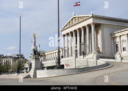 Â Parlament Wien, Parlament, Parlament, Wien, dr.-karl-Renner-Ring, Ring Road, griechisch-römischen, der Sitz der Regierung Stockfoto