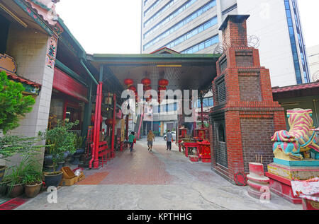 Blick auf die Sünde Sze Si Ya Tempel ein taoistischer Tempel in Kuala Lumpur, Malaysia. Stockfoto