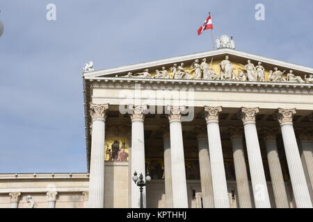 Â Parlament Wien, Parlament, Parlament, Wien, dr.-karl-Renner-Ring, Ring Road, griechisch-römischen, der Sitz der Regierung Stockfoto