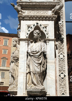 Siena - wunderbar Capella di Piazza Palazzo Pubblico eingerichtet Stockfoto