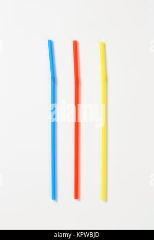 Plastik Trinkhalme Stockfoto