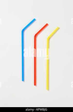 Plastik Trinkhalme Stockfoto