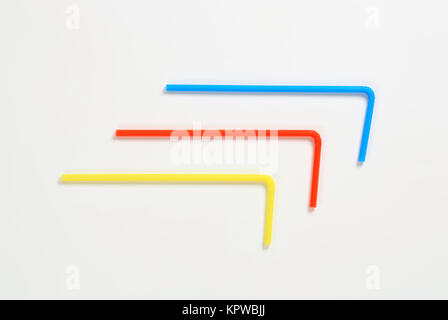 Plastik Trinkhalme Stockfoto