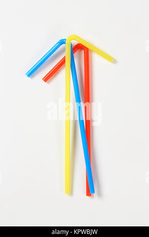 Plastik Trinkhalme Stockfoto
