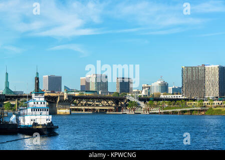 Portland, Oregon Waterfront Stockfoto