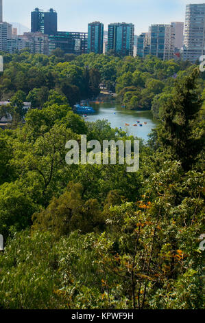 Lago de Chapultepec (Chapultepec See) im Chapultepec Park, Mexiko City, Mexiko Stockfoto