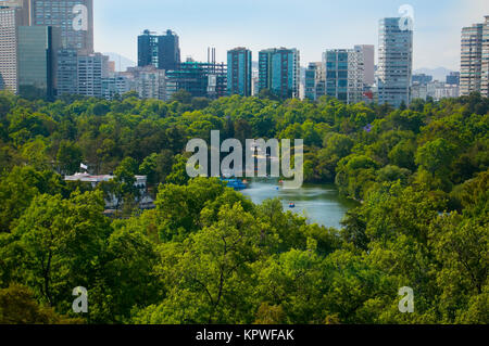 Lago de Chapultepec (Chapultepec See) im Chapultepec Park, Mexiko City, Mexiko Stockfoto