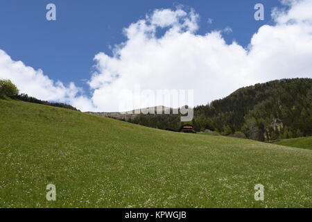 Mountain Village, Glanz, matrei Matrei, Berghänge, Holzhäuser, Bauernhof, Weide Stockfoto