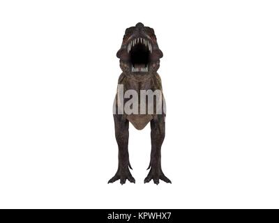 3D-Render von einem Dinosaurier in einem weißen Bühne Stockfoto