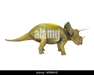 3D-Render von einem Dinosaurier in einem weißen Bühne Stockfoto